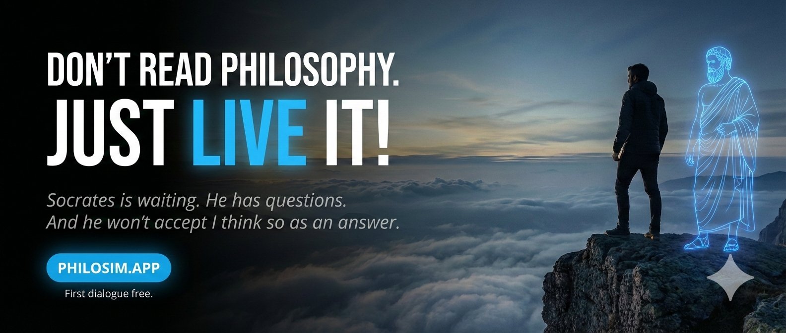 Don't Read Philosophy. JUST LIVE IT! — PhiloSim AI-Powered Philosophy Training